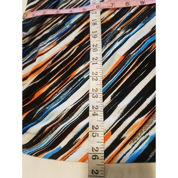 Cato Womens Blouse Sz Medium off-shoulder Striped  Colorful Y2k 2000's Retro - Picture 13 of 14